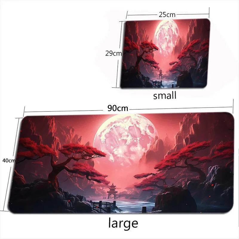 Alfombrilla Cielo Estrellado Luna XXL - Mouse Pad Gaming Grande Antideslizante | Tapete Escritorio Espacial