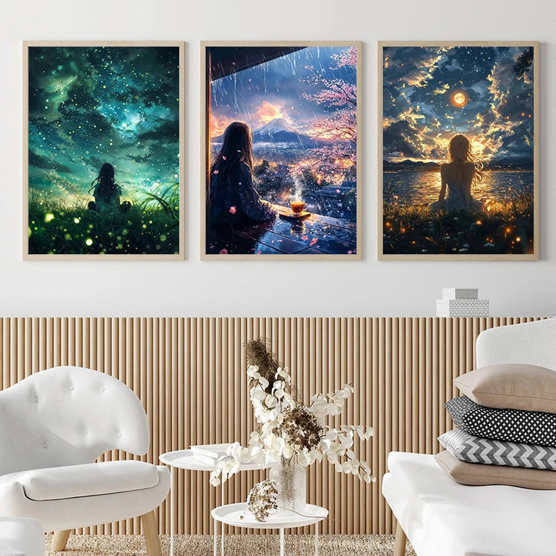 Canvas Paisaje Moderno - Impresión Giclee Alta Calidad | Lienzo Decorativo Sin Marco Vertical