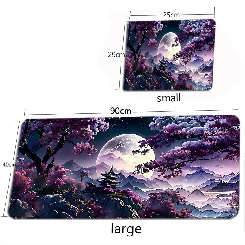 Alfombrilla Cielo Estrellado Luna XXL - Mouse Pad Gaming Grande Antideslizante | Tapete Escritorio Espacial