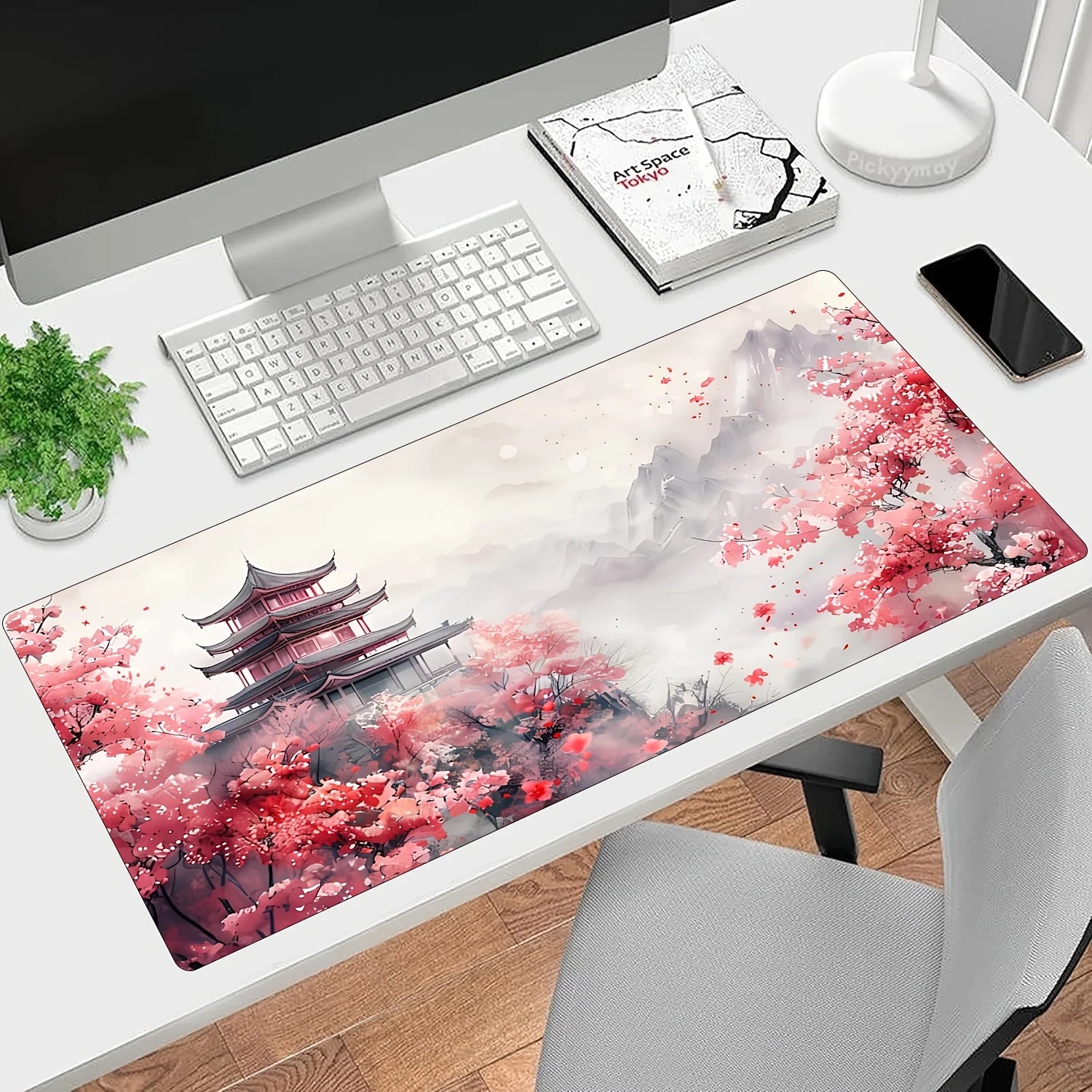 Alfombrilla Sakura Flor de Cerezo - Mouse Pad Gaming Japonés Grande | Tapete Antideslizante Escritorio