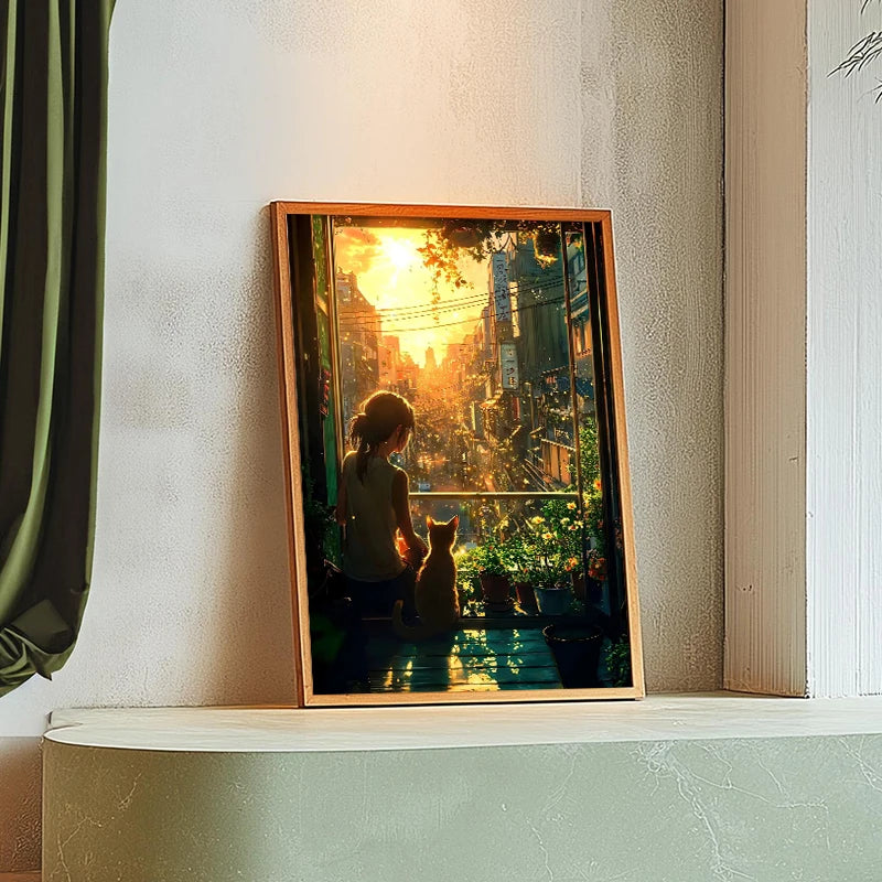 Canvas Paisaje Moderno - Impresión Giclee Alta Calidad | Lienzo Decorativo Sin Marco Vertical