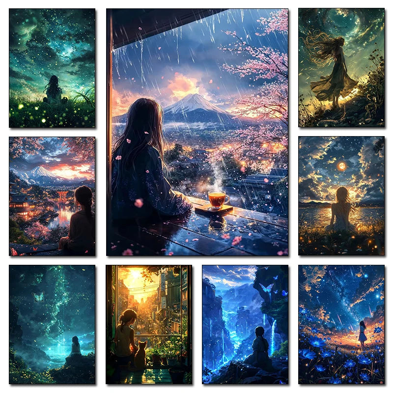 Canvas Paisaje Moderno - Impresión Giclee Alta Calidad | Lienzo Decorativo Sin Marco Vertical