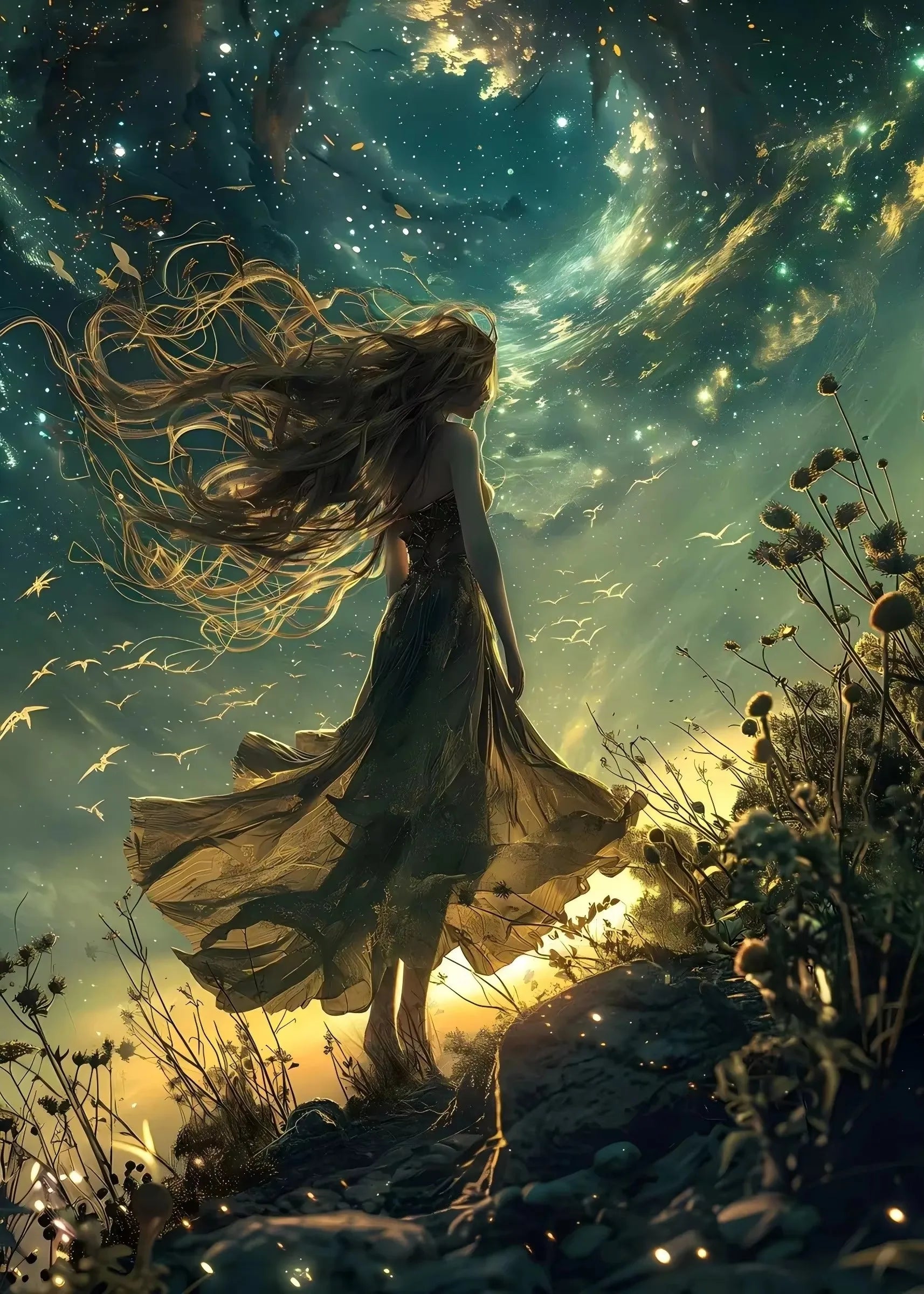 Canvas Paisaje Moderno - Impresión Giclee Alta Calidad | Lienzo Decorativo Sin Marco Vertical